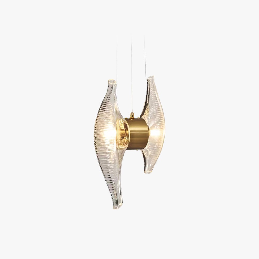 Kirsten Luxury Capiz Shell Pendant Light, Glass/Metal, Bedside/Dining Room - Lumpaz
