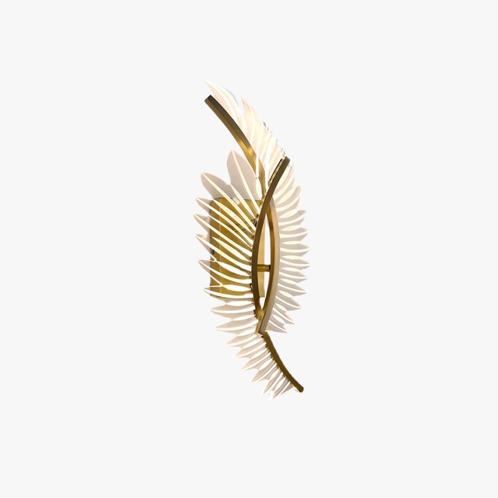 Kristy Modern Crystal Wall Lamp Gold Wings Design Sconce for Bedroom - Lumpaz