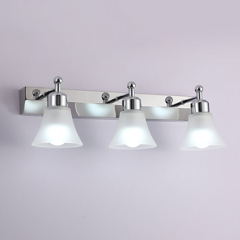 Leigh Nordic Flower Shaped Steel&Glass Bedroom Wall Lamps, Sliver - Lumpaz