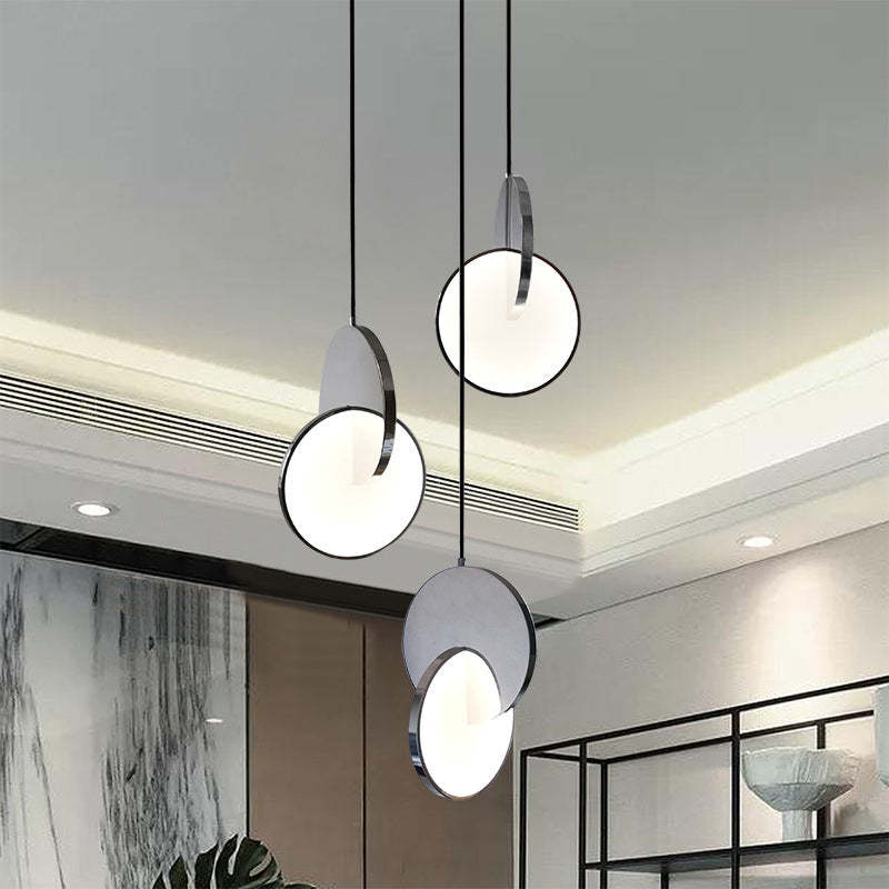 Welsh Pendant Light, Disc, Gold/Silver - Lumpaz