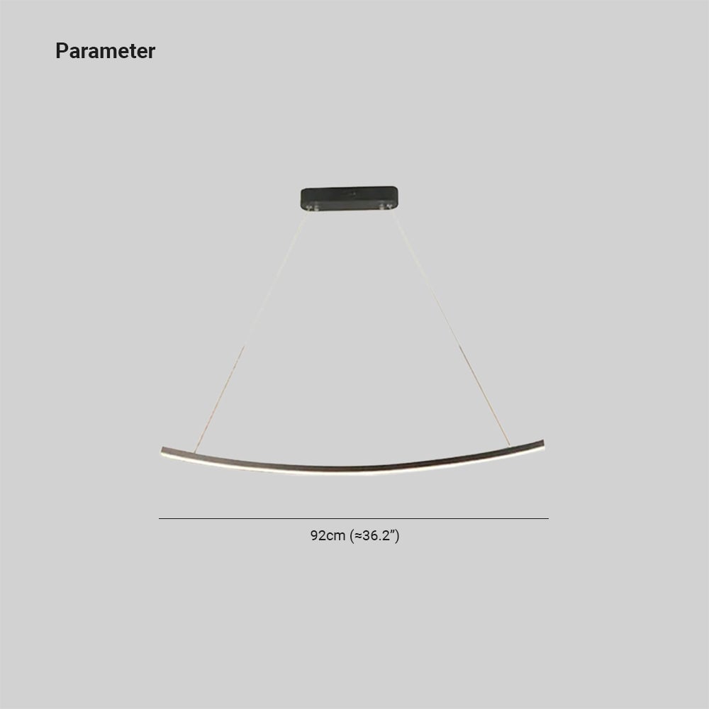 Minimalist Linear Metal Pendant Light - Lumpaz