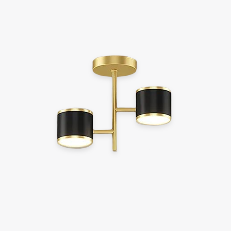 Madina Modern Ceiling Light Starry LED Flush Mount Black/Gold Corridor - Lumpaz