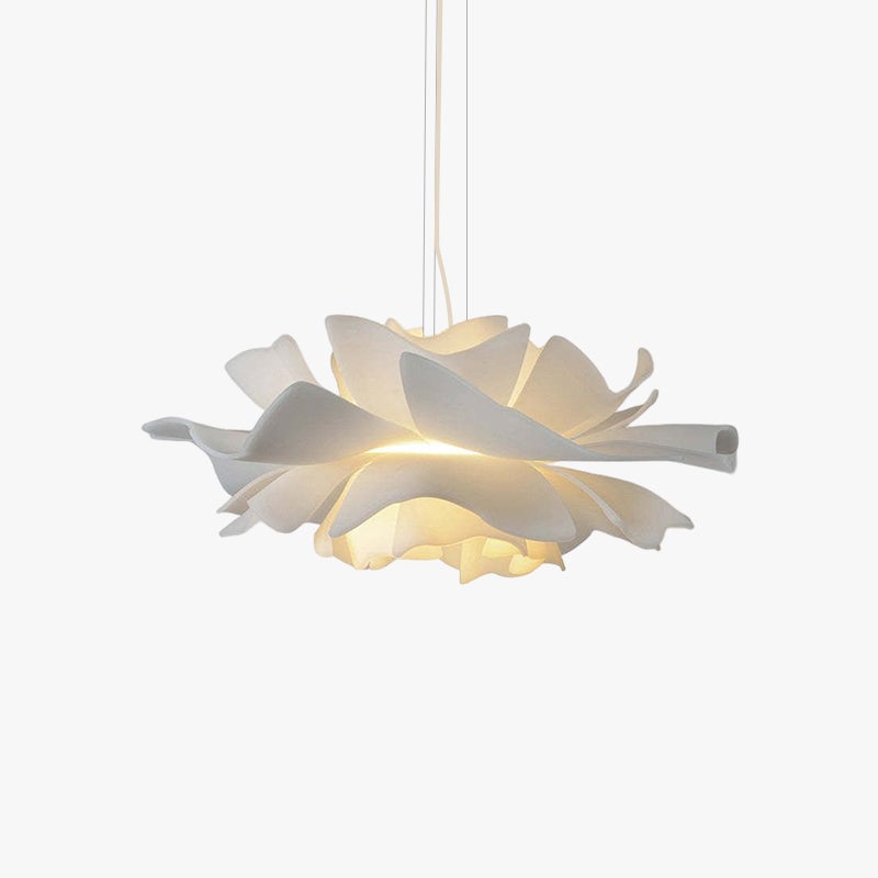 Bella Elegant Flower Pendant Light White Metal/Acrylic Living Room - Lumpaz