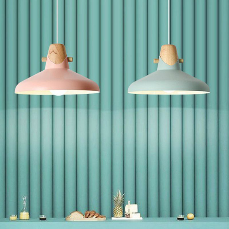 Morandi Nordic Dome Metal Pendant Light, Bule/Green/Pink - Lumpaz