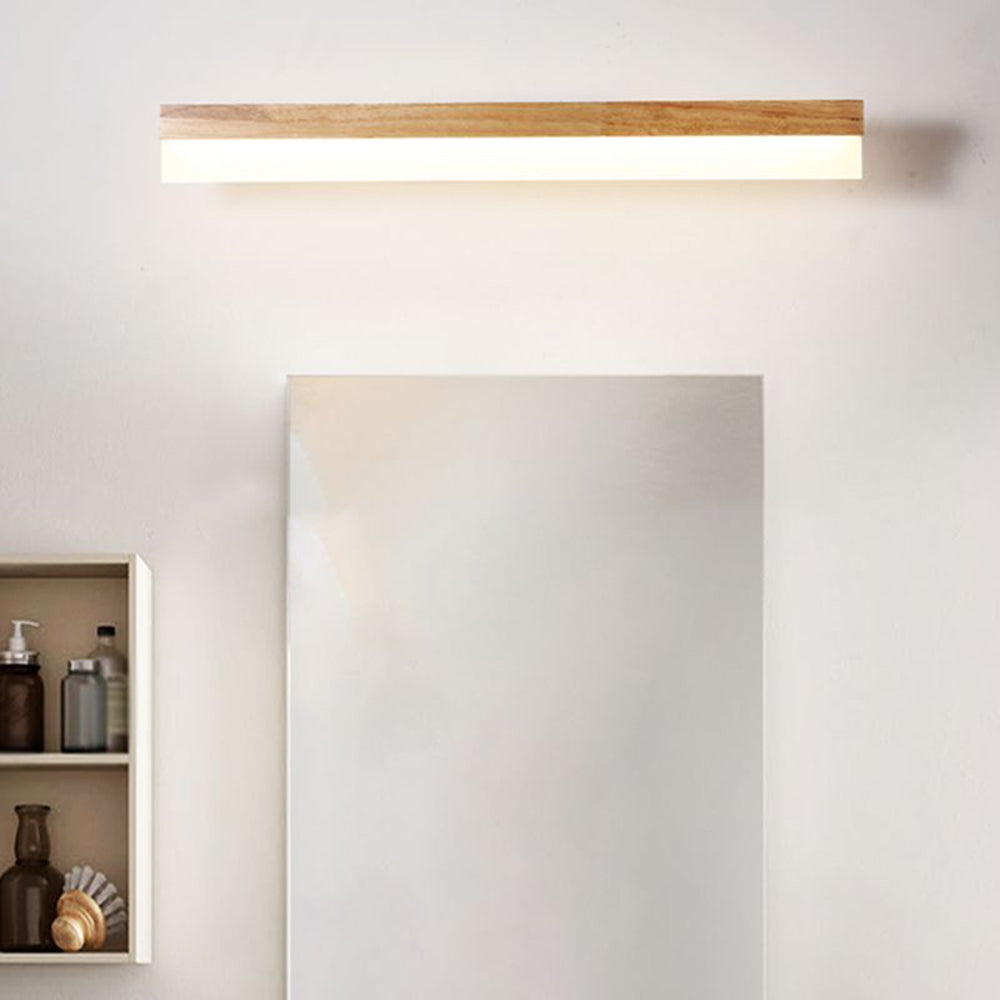 Ozawa Modern Rectangular/Arc Shape Wood/Metal Wall Lamp - Lumpaz