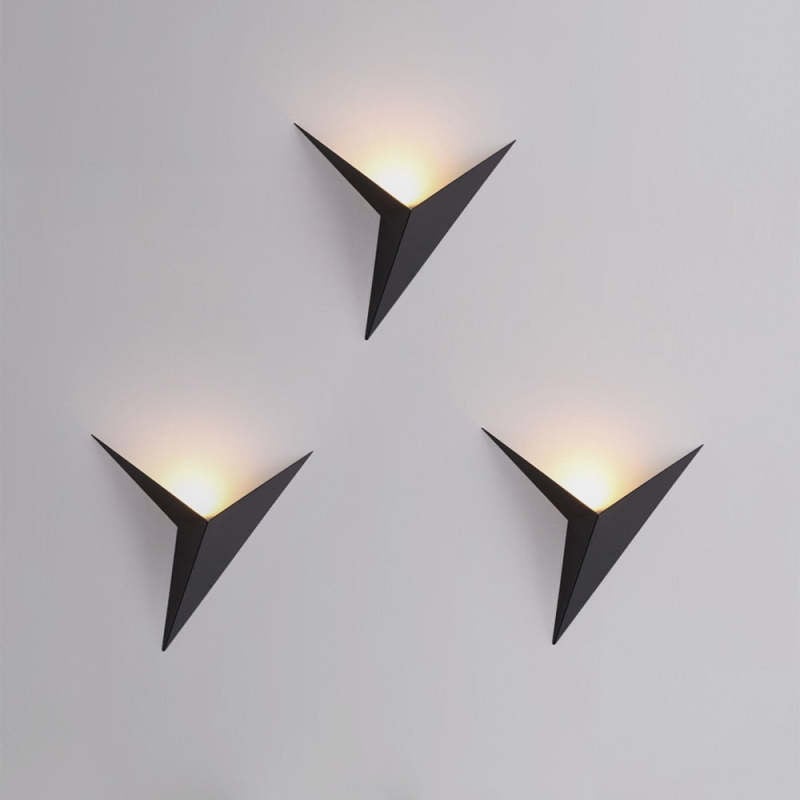 Orr Metal Modern LED Wall lamps for Bedroom, Triangle - Lumpaz
