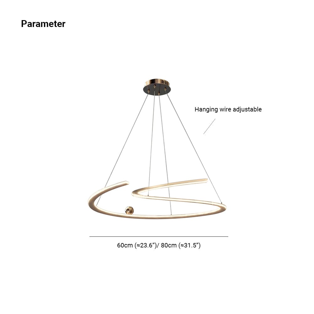 Minimalist Linear Metal Pendant Light,Gold - Lumpaz