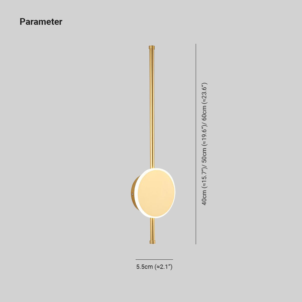 Edge Modern Round Linear Metal Wall Lamp, White/Black/Gold - Lumpaz