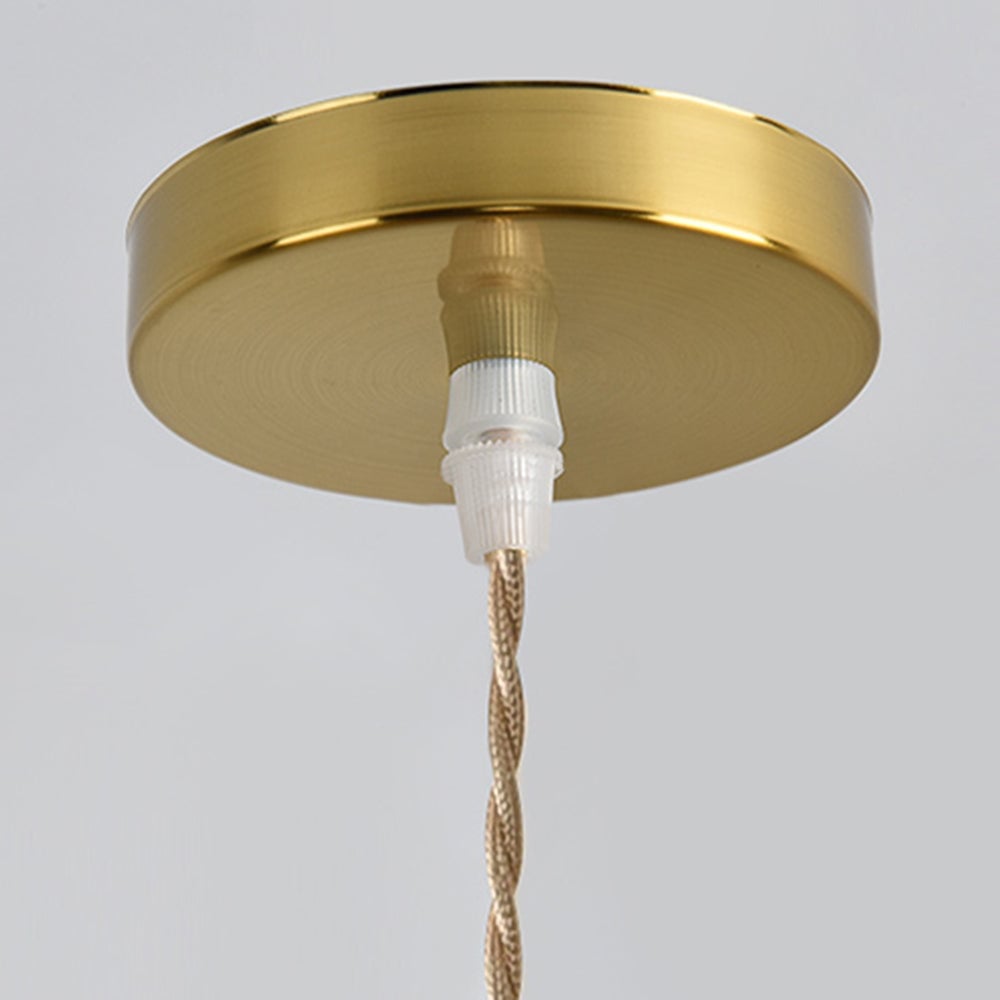 Hailie Art Deco Blown Brass & Glass Pendant Light, 7 Styles - Lumpaz