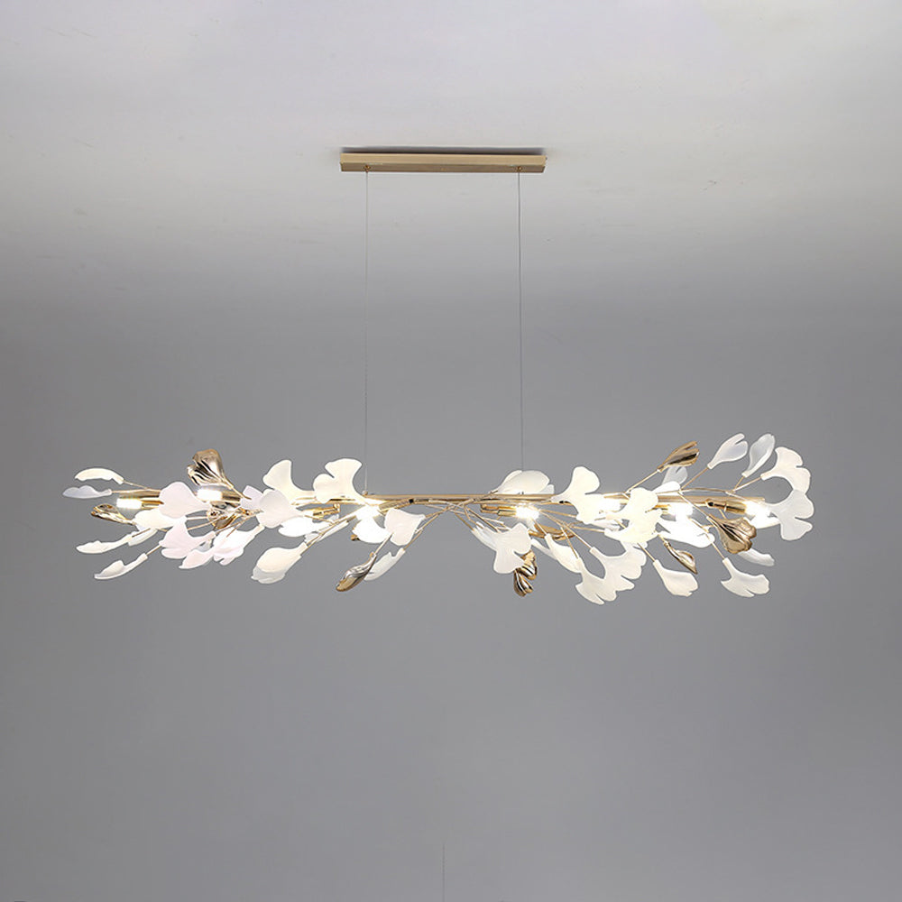 Olivia CeraAut Modern Art Deco Metal & Ceramic Chandelier, Gold - Lumpaz