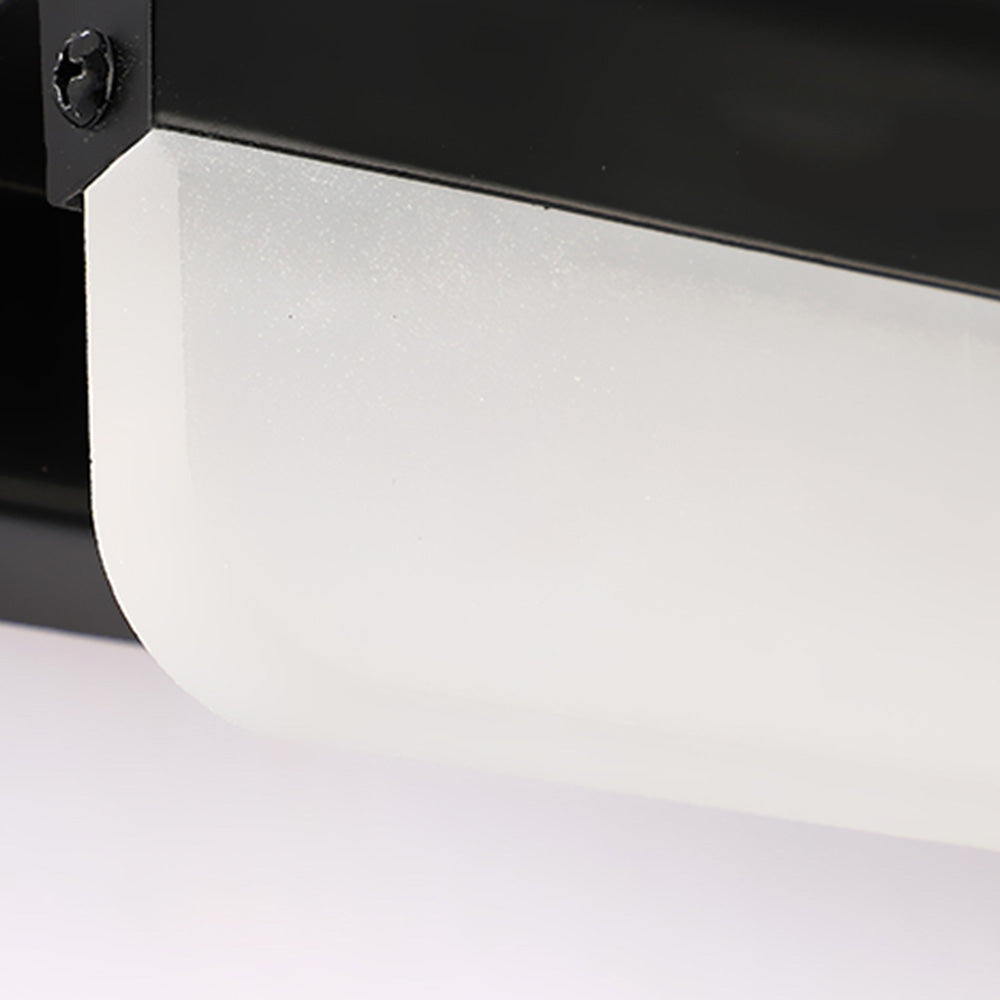 Edge Minimalist Mirror Front Vanity Wall Lamp, Black/White - Lumpaz