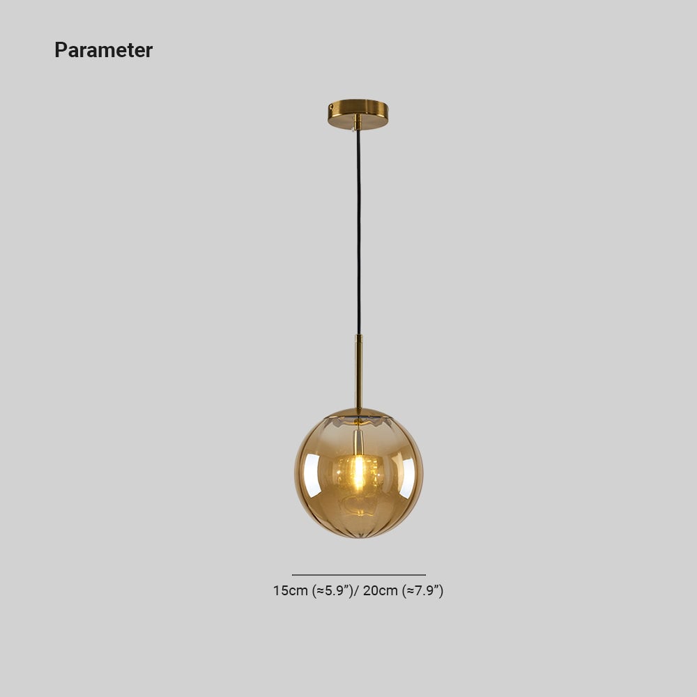 Hailie Modern Pendant Light Clear Bubble Gradient, Glass - Lumpaz