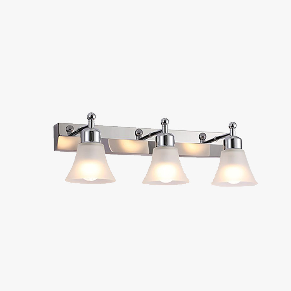 Leigh Nordic Flower Shaped Steel&Glass Bedroom Wall Lamps, Sliver - Lumpaz
