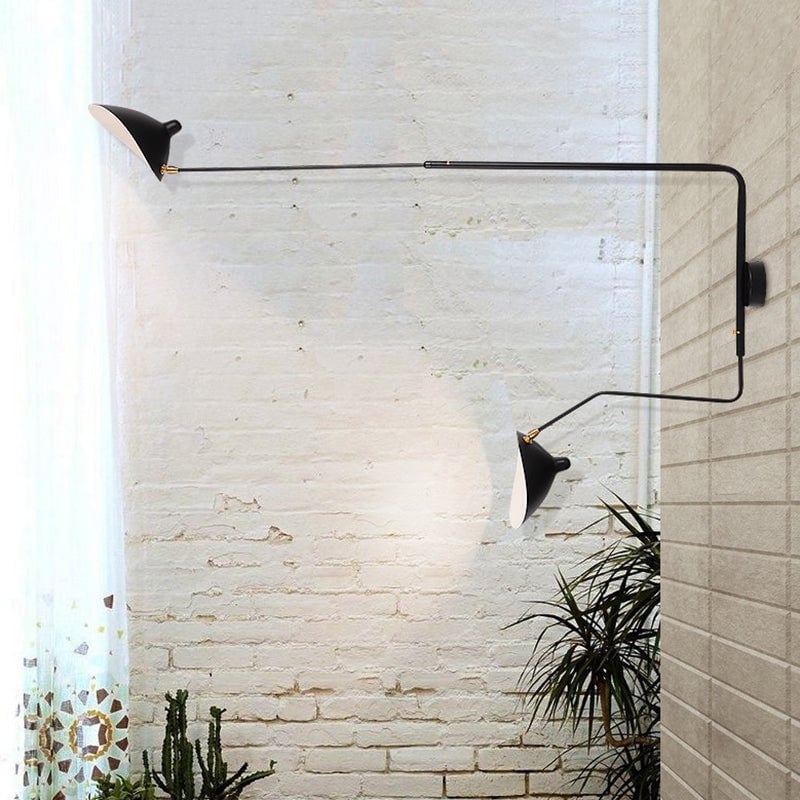 Schmitt Wall Lamp Industry, Metal, Black, Living Room - Lumpaz