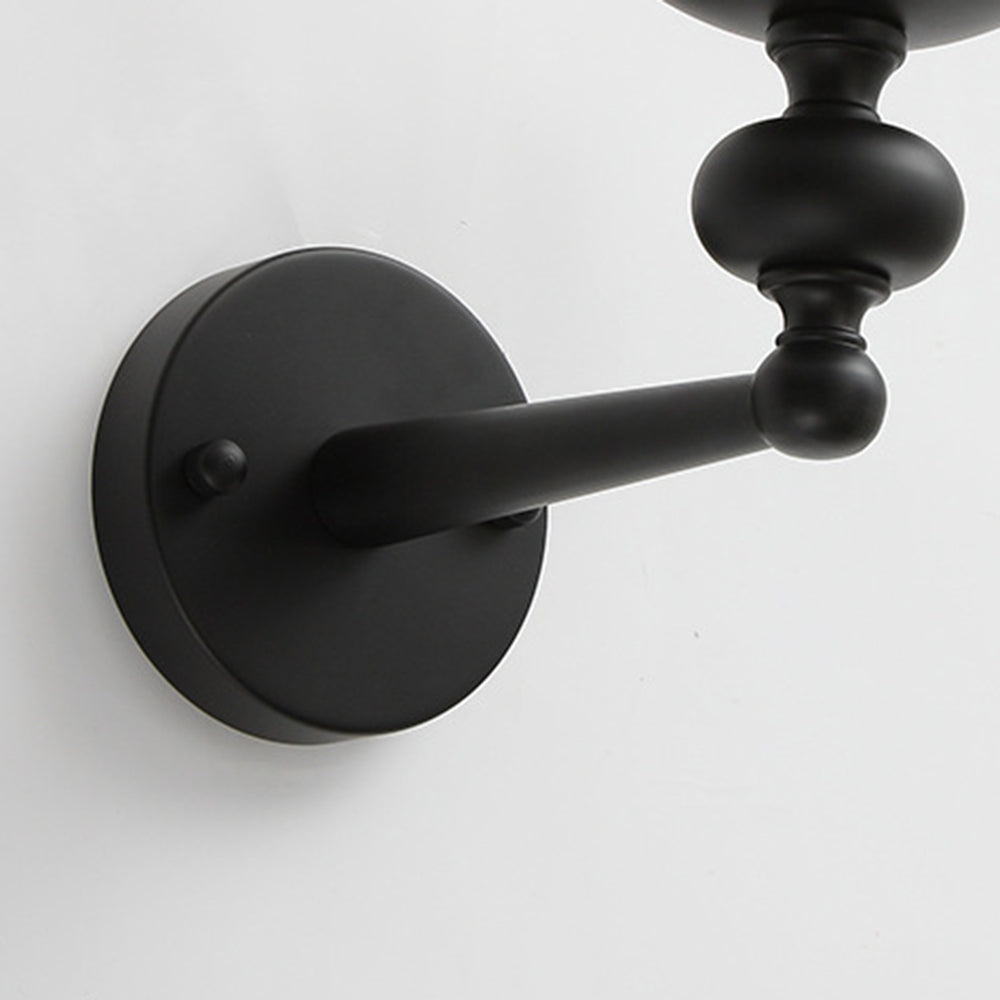 Alessio Retro Candle Wall Lamp/Black Chandelier for Living Room, Dining Room - Lumpaz