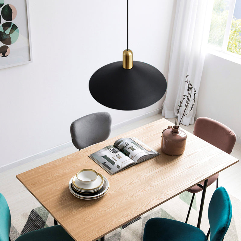 Carins Vintage Pendant Light,  Black & White & Gold - Lumpaz