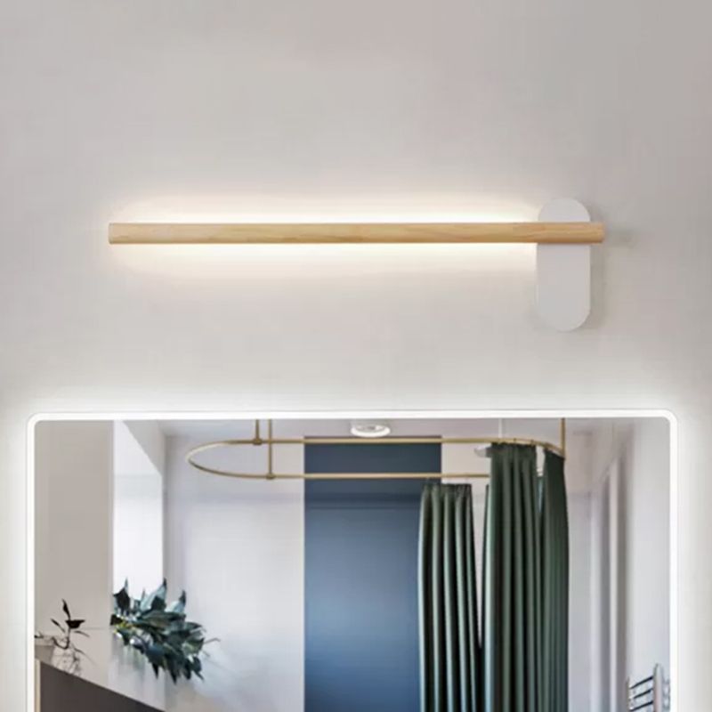 Ozawa Modern Linear Wood Wall Lamp In Living Room, Natural Light - Lumpaz