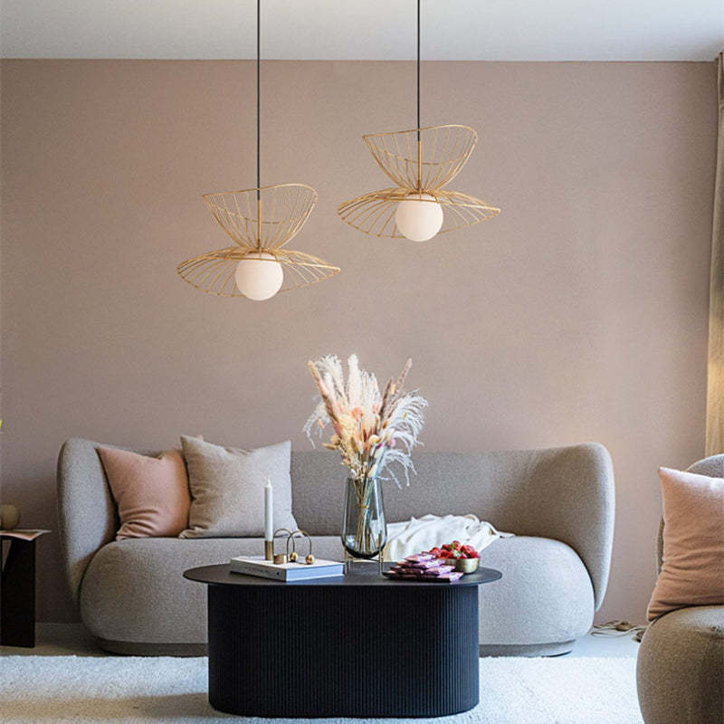 Renée Pendant Light Modern, Metal, Gold/Black, Kitchen Island - Lumpaz