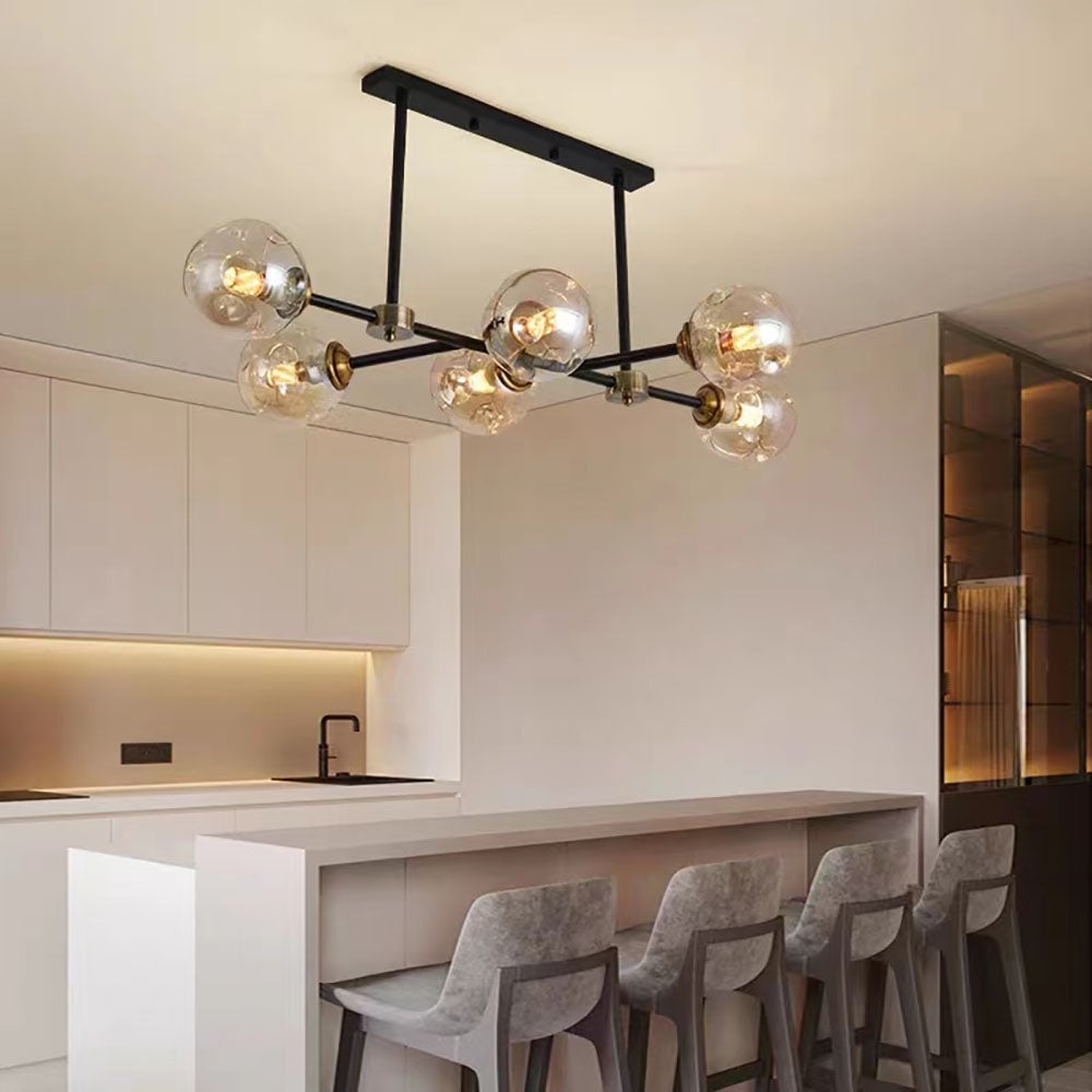 Valentina Decorative LED Glass Bubble Pendant Light, Amber - Lumpaz