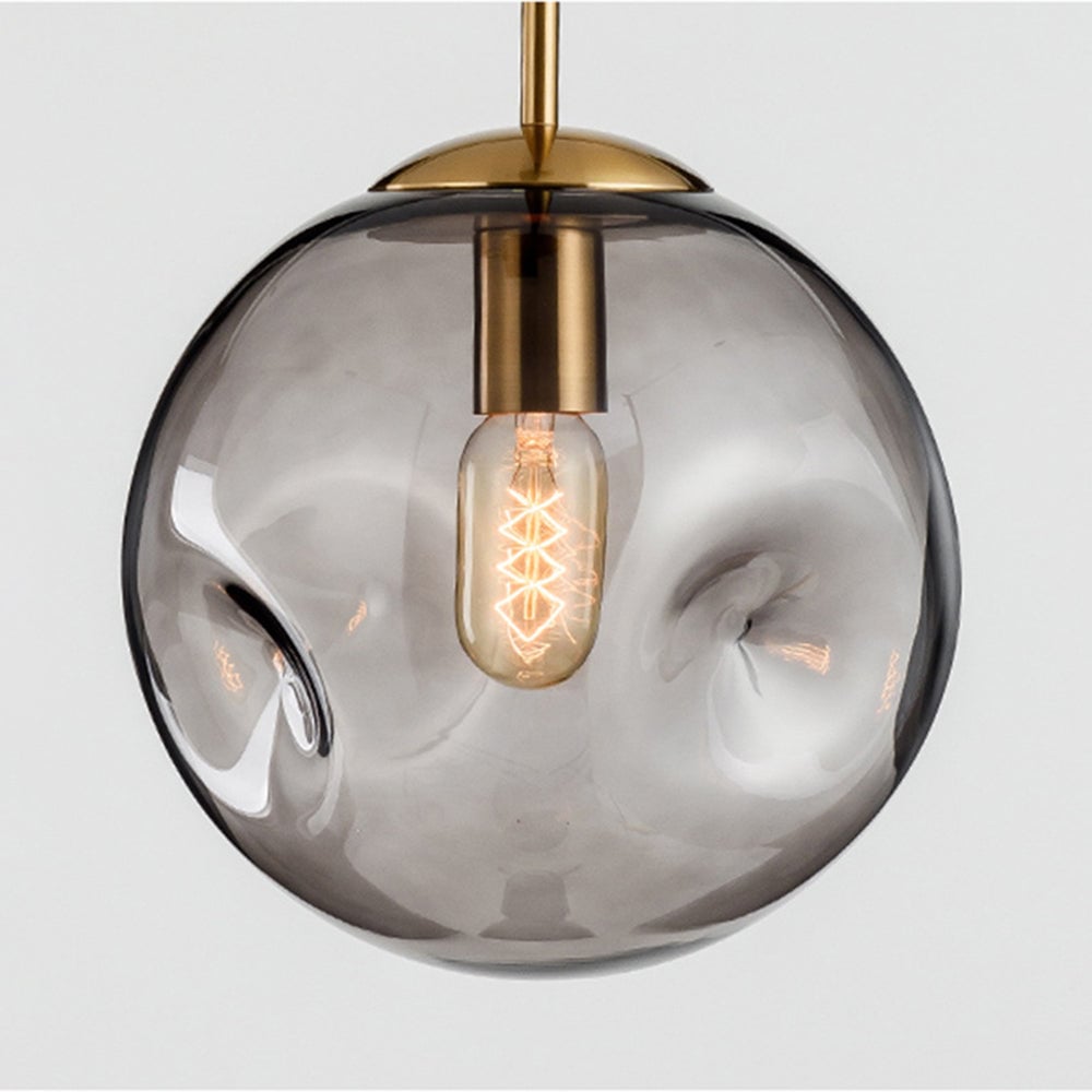 Hailie Mid Century Antique , Metal/Glass Pendant Light - Lumpaz