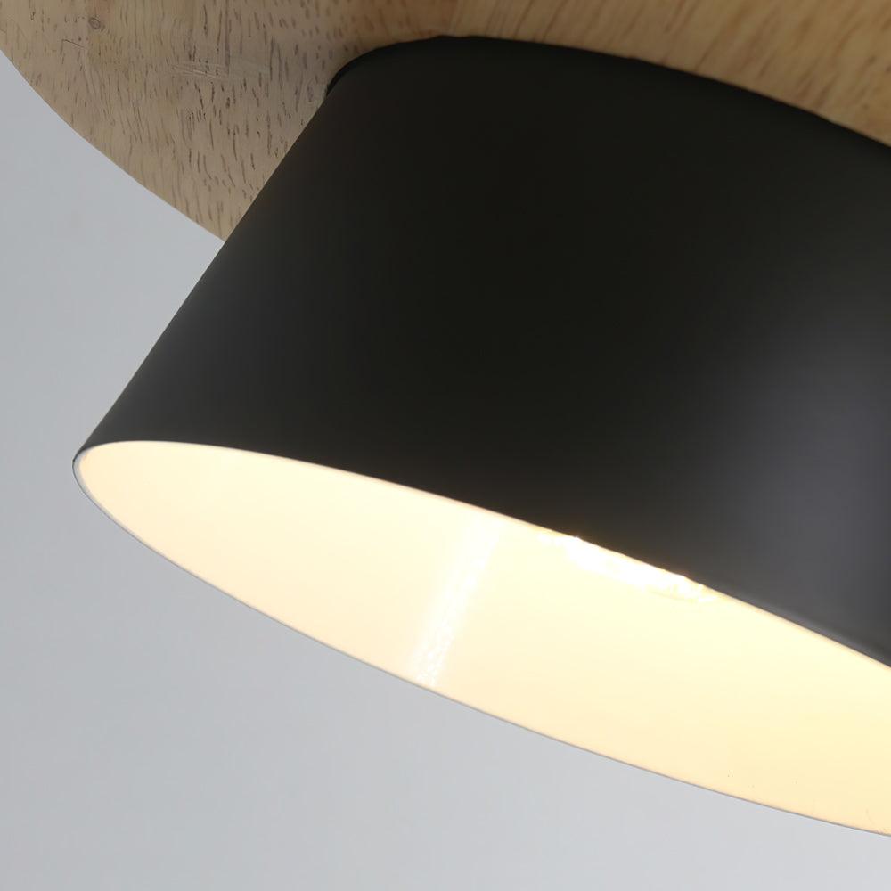 Zaid Modern Glass/Wood Pendant Light, Multi Color - Lumpaz
