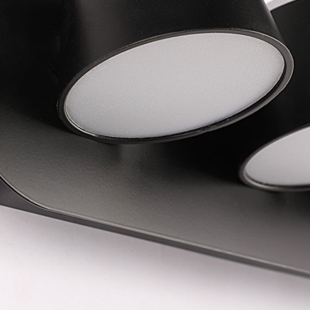 Cooley Modern Cylindrical Metal Mirror Front Wall Lamp, Black - Lumpaz