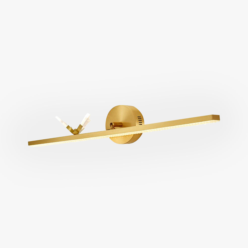 Kady Luxury Butterfly Linear Wall Lamp, Metal/Acrylic, Gold - Lumpaz