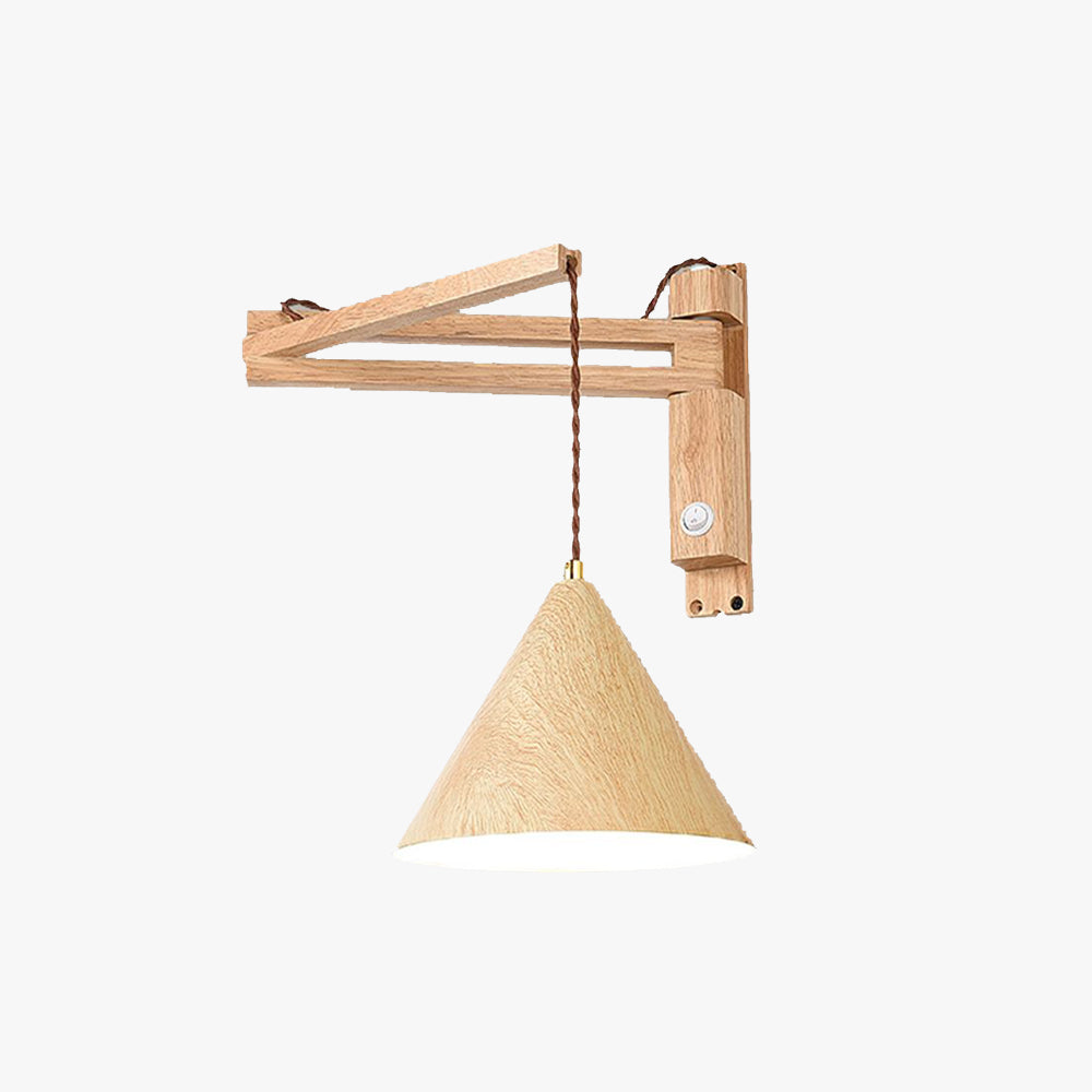 Ozawa Modern Adjustable Wall Lamp Wood/Metal 2 Color Bedroom - Lumpaz