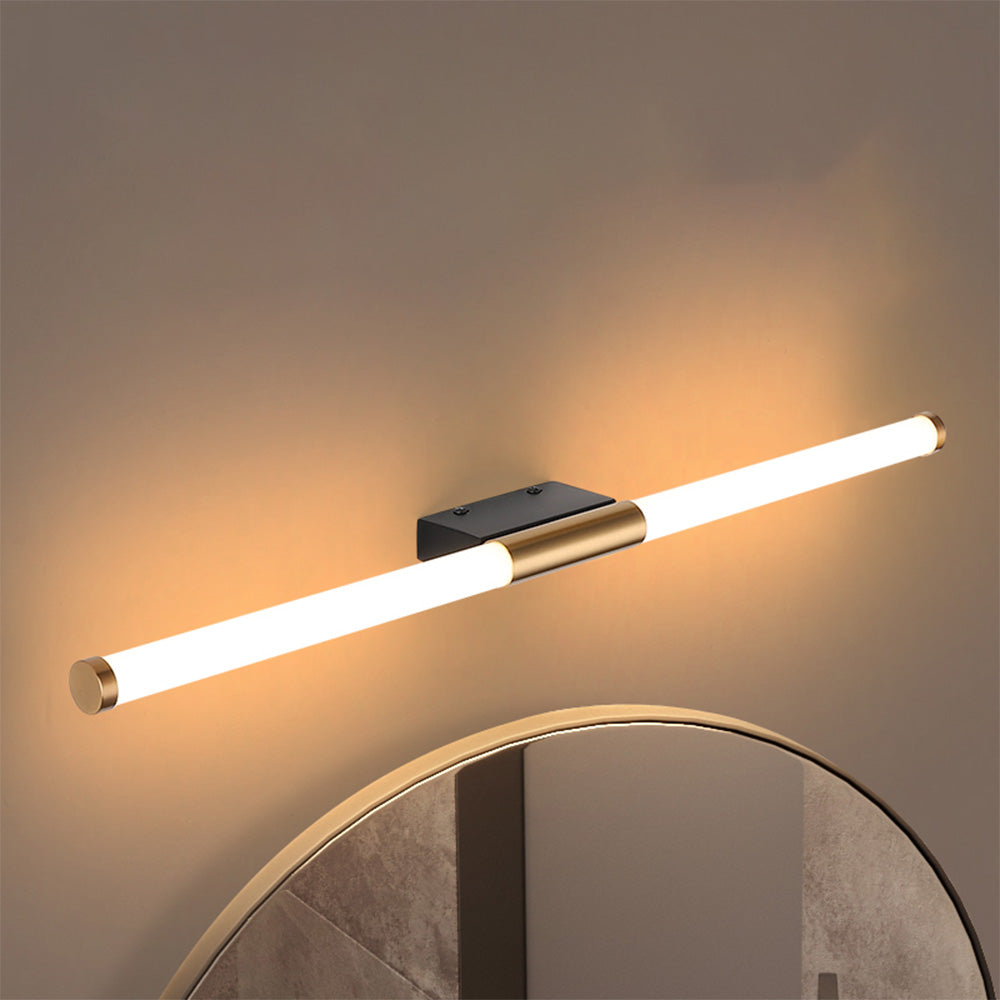 Leigh Modern Linear Cooper White Mirror Front Wall Lamp - Lumpaz