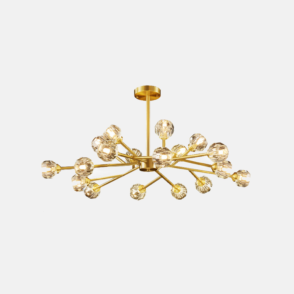 Valentina Modern Blown Metal Pendant Light, Gold - Lumpaz