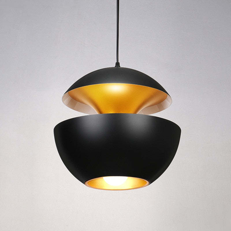 Nazifa Metal Modern Pendant Light, Black / White - Lumpaz