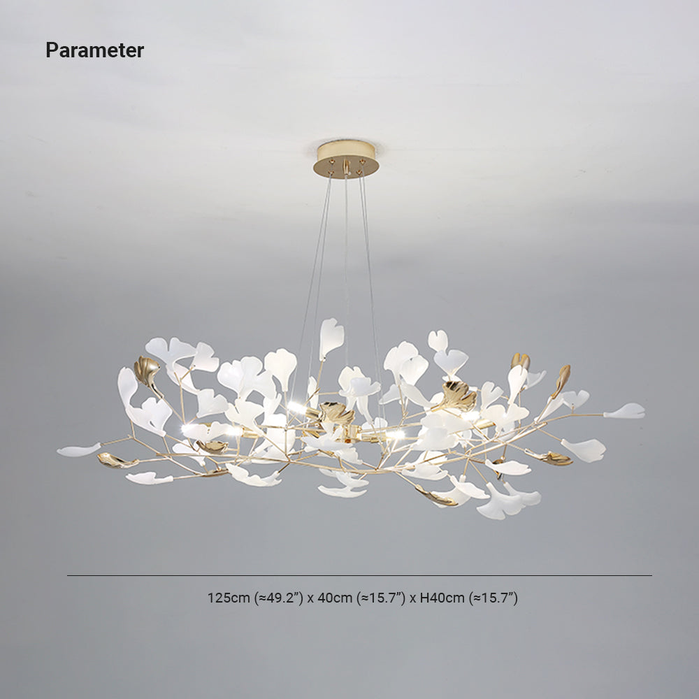 Olivia Modern Petal Shaped Metal Ceramic Chandelier Dining Room - Lumpaz