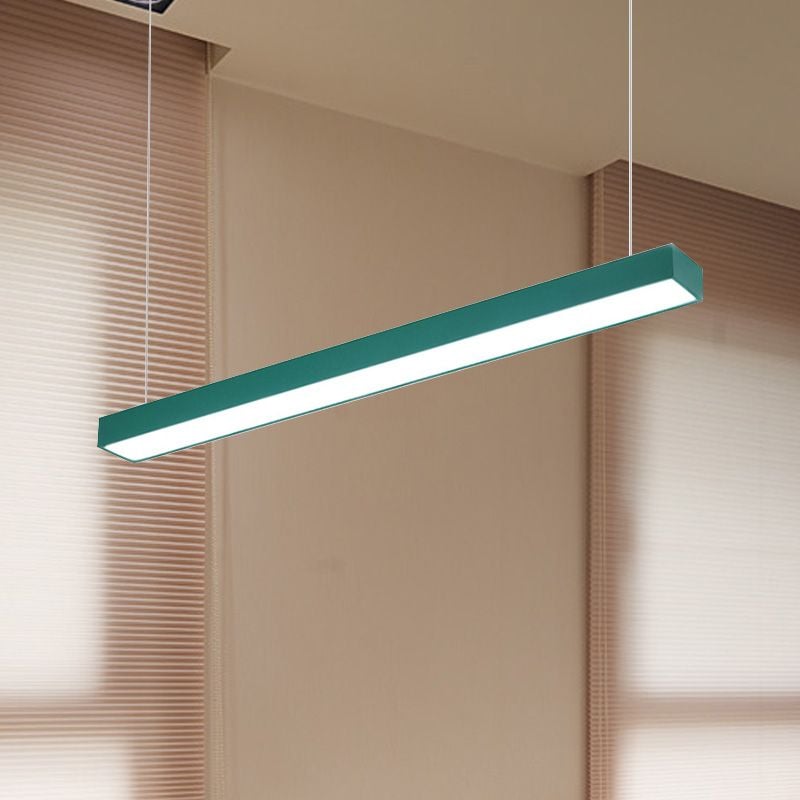 Edge Office Linear Minimalist Rectangular Pendant Light - Lumpaz
