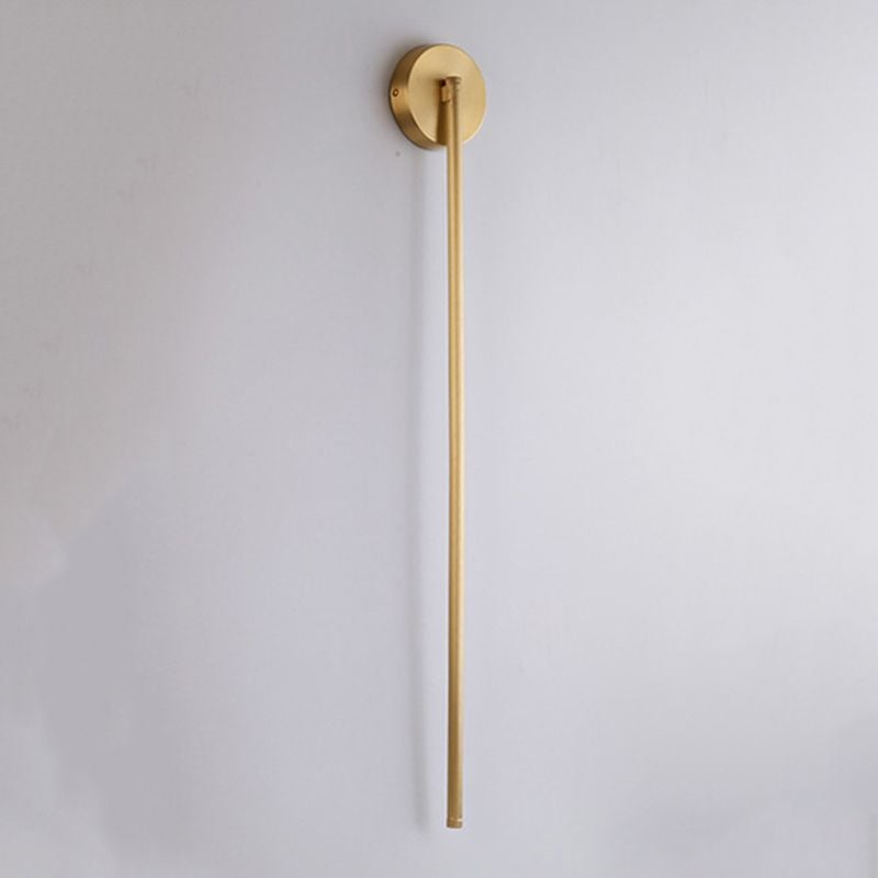 Edge Modern Linear Metal&Silica Gel Wall Mount Lamps, Gold - Lumpaz