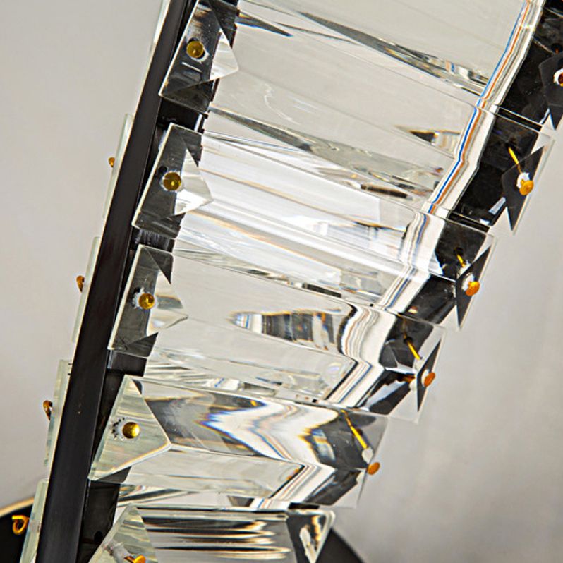 Kristy Vanity DNA Metal/Crystal Wall Lamp, Black/Gold - Lumpaz