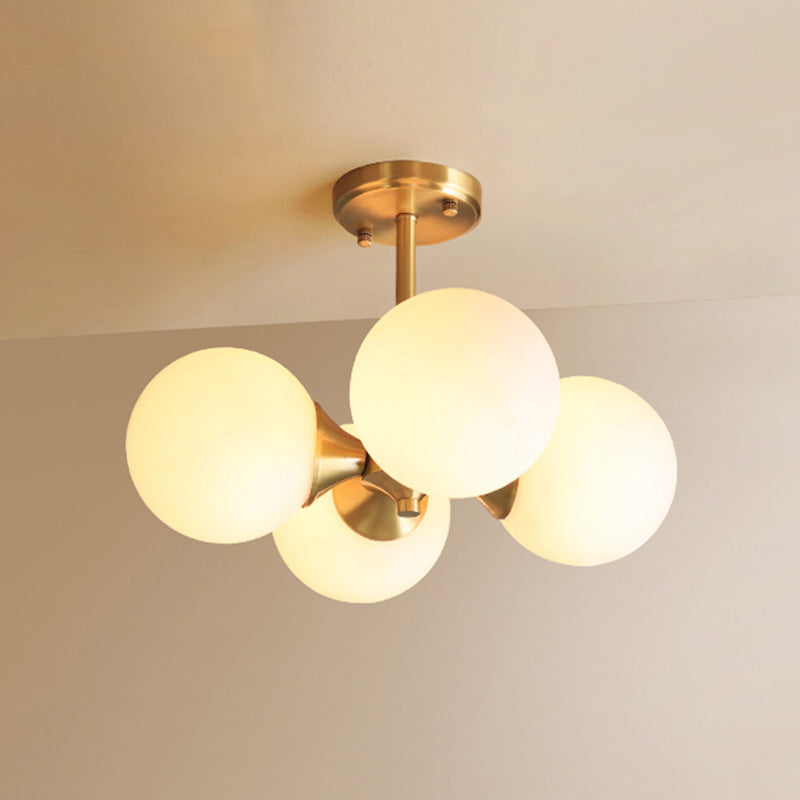 Valentina Vintage Globe Glass Art Deco Pendant Light, Bedroom - Lumpaz