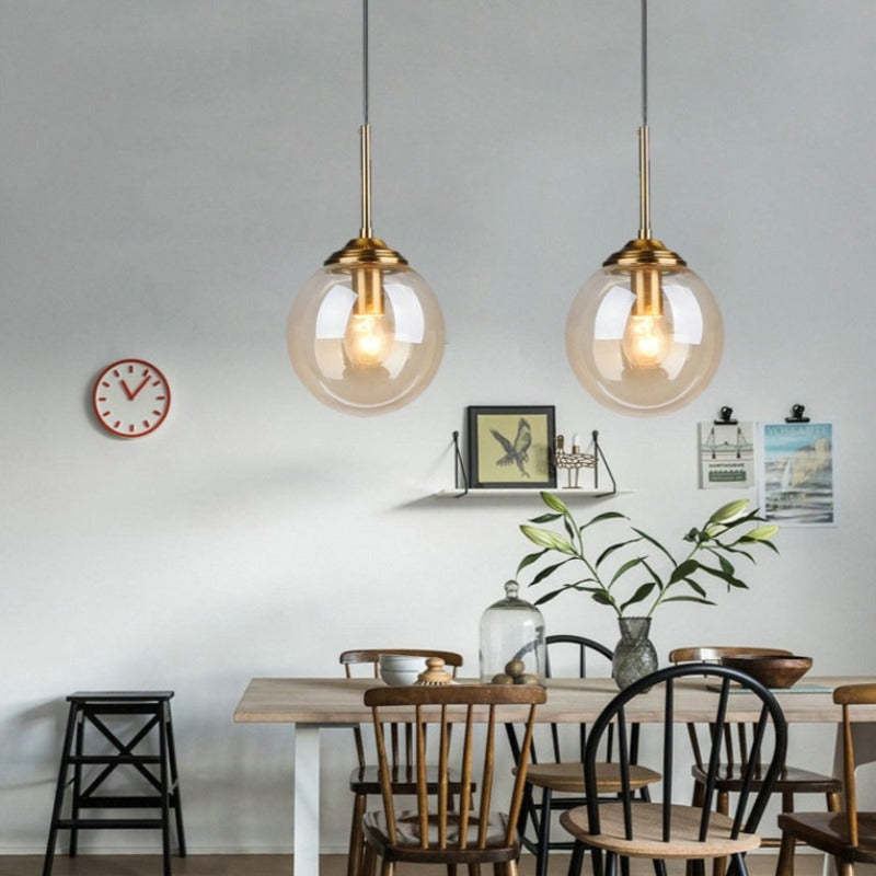 Valentina Designer Bubble Glass Pendant Light Smoke/Clear/Amber - Lumpaz