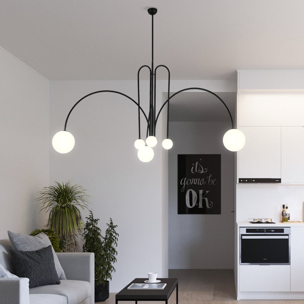 Avi Double Layer White Glass Pendant Light - Lumpaz