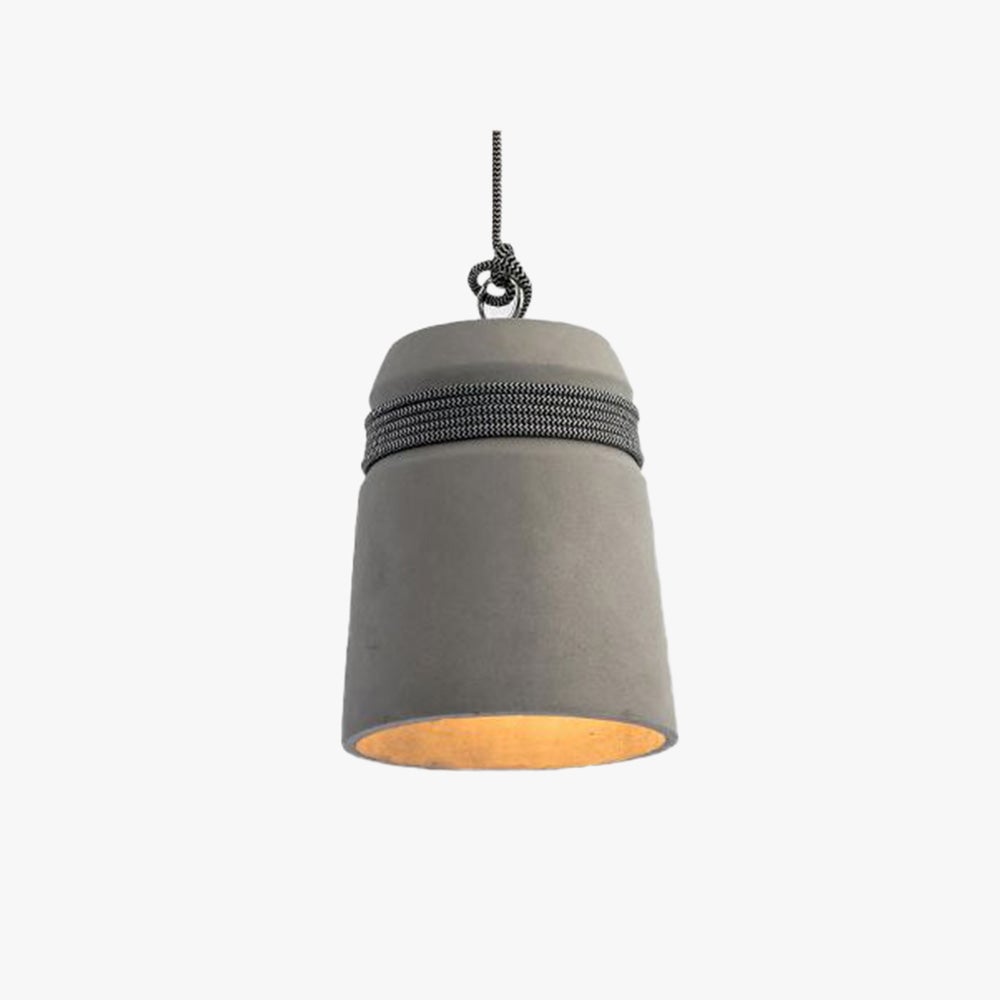 Zaid Industrial Pendant Light, Cement & Metal - Lumpaz
