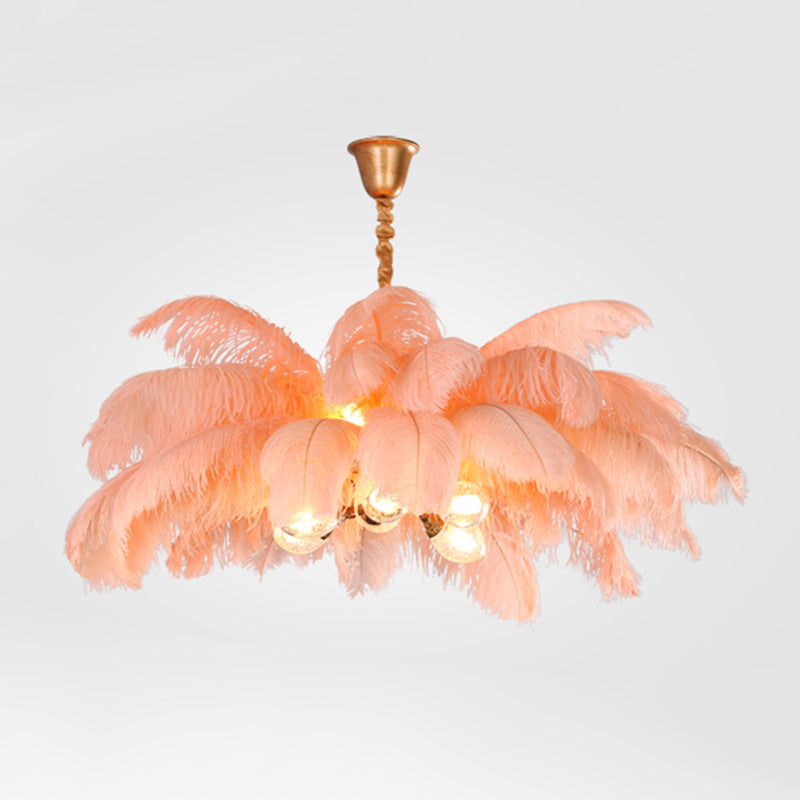 O'Moore Nordic Luxury Pendant Light, Brass/Feather - Lumpaz