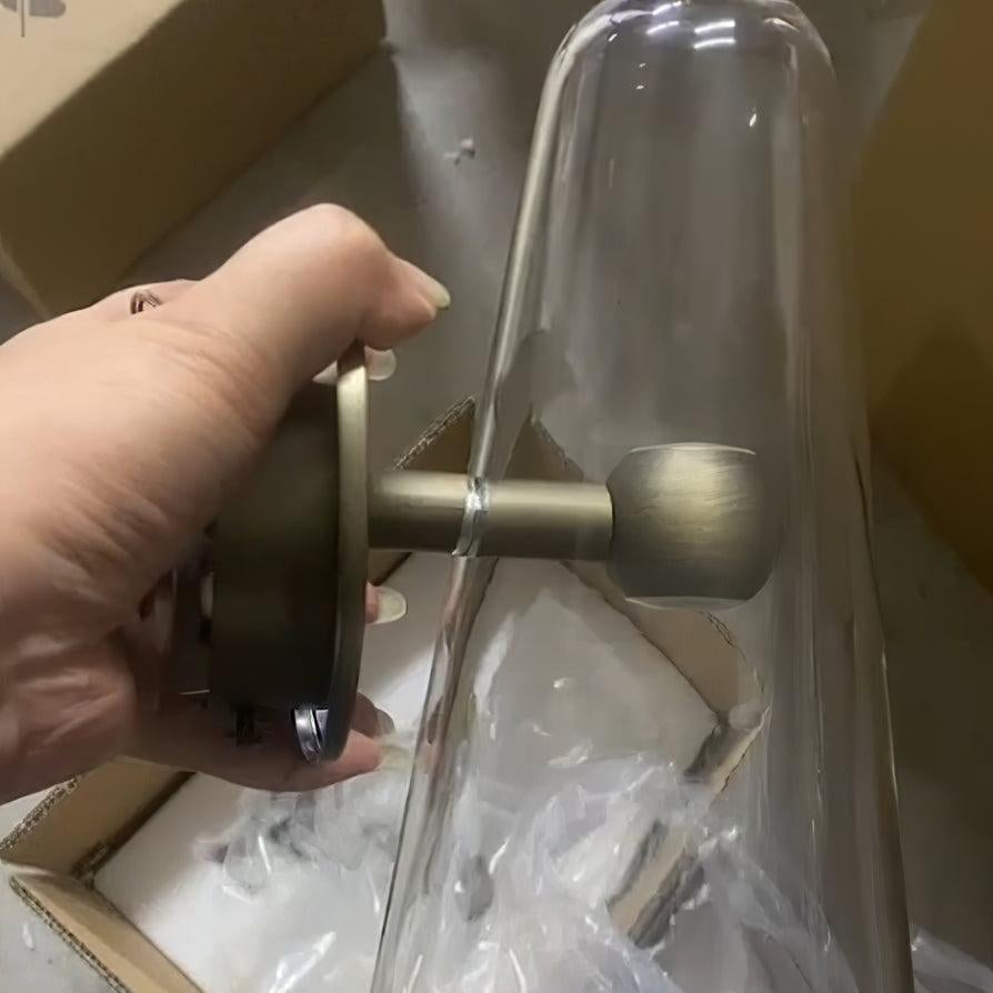 Blair Nordic Modern Wall Lamp, Glass/Metal, Living Room - Lumpaz