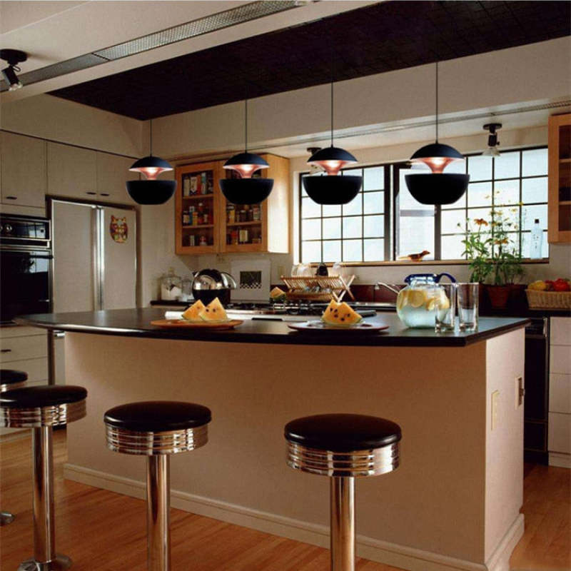 Nazifa Metal Modern Pendant Light, Black / White - Lumpaz
