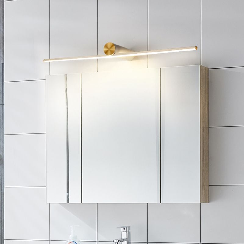 Leigh Modern Metal Linear Mirror Vanity Wall Lamp, Black/White - Lumpaz