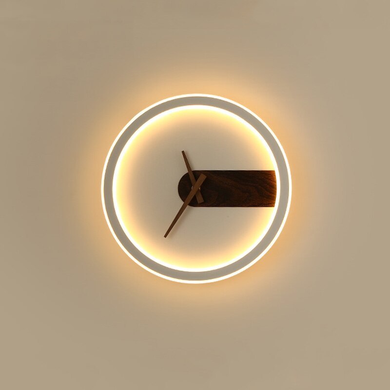 Nielsen Modern Clock Design Wall Lamp, 3 Color - Lumpaz