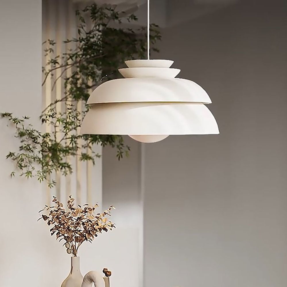 Morandi Modern White Pendant Light, Metal - Lumpaz