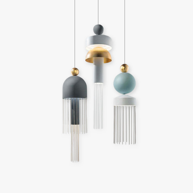 Colon Modern Tassel Metal Pendant Light - Lumpaz