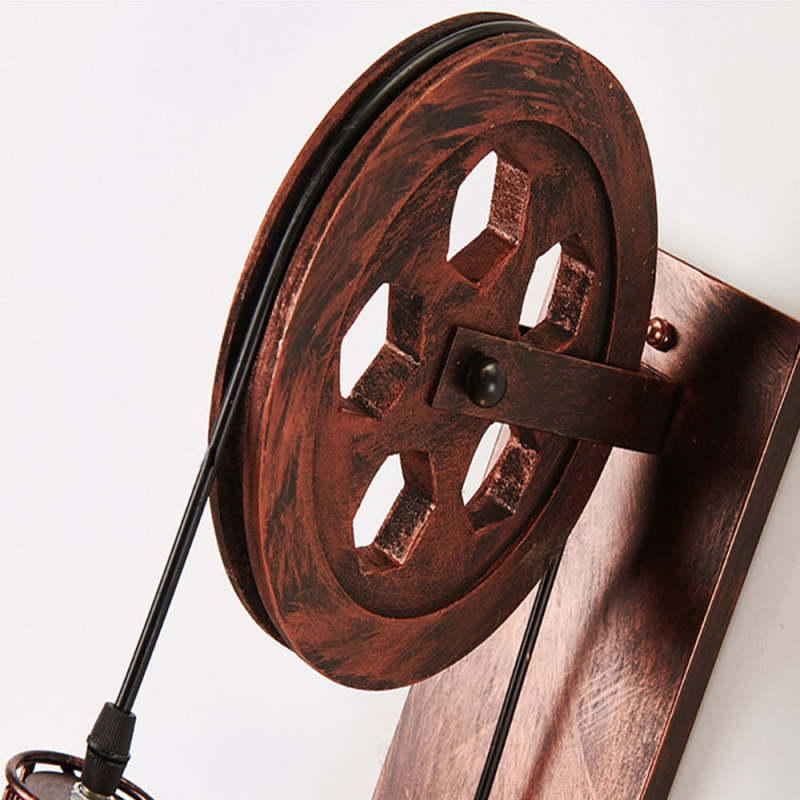 Alessio Wall Lamp Retro, Metal, Rust/Bronze/Black, Bedroom - Lumpaz