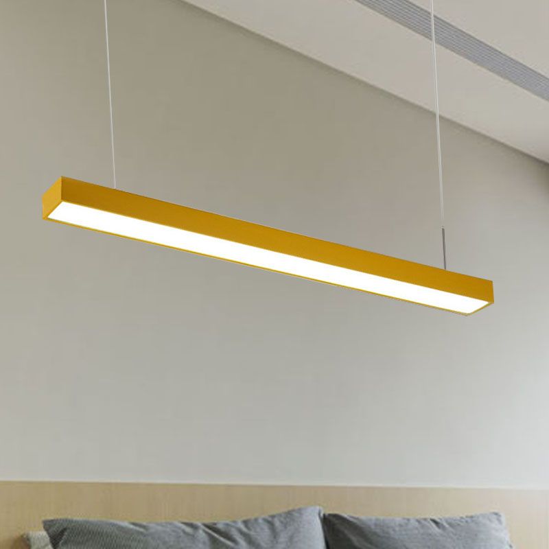 Edge Office Linear Minimalist Rectangular Pendant Light - Lumpaz