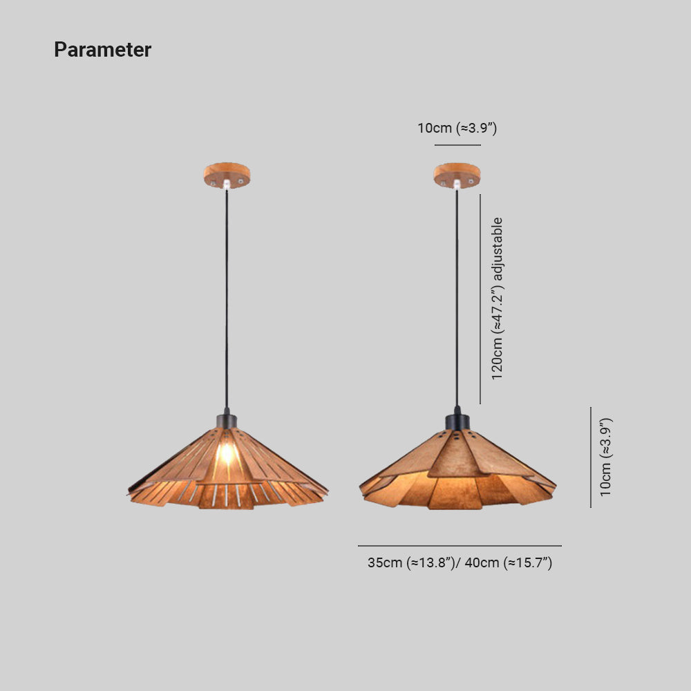 Samuels Retro Pendant Light, Metal & Wood - Lumpaz