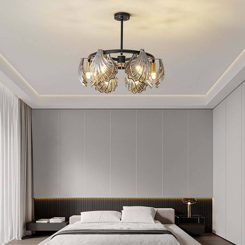 Kirsten Modern Annular Metal And Glass Pendant Light, Black/Gold - Lumpaz